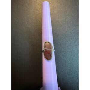 Natural Stone Red Jasper 925 Silver Plated Size 9.25